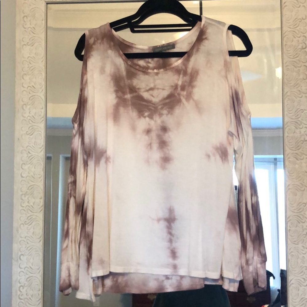 Tie Dye Cold Shoulder Top